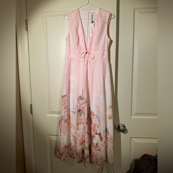 Elegant Pink Floral Maxi Dress - Picture 2 of 5